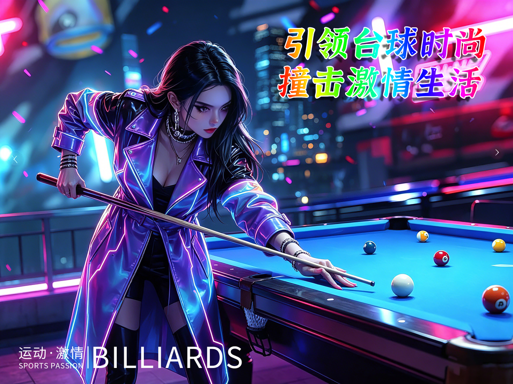打台球的美女图片素材