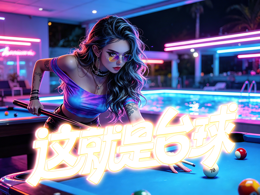 台球美女装饰画海报素材