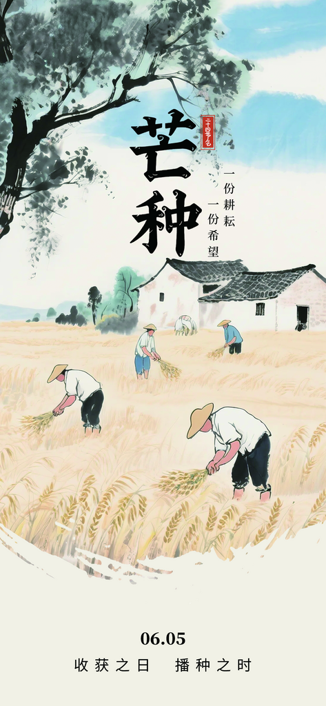 二十四节气之芒种海报素材