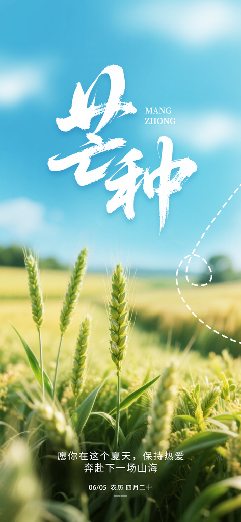 二十四节气芒种海报素材