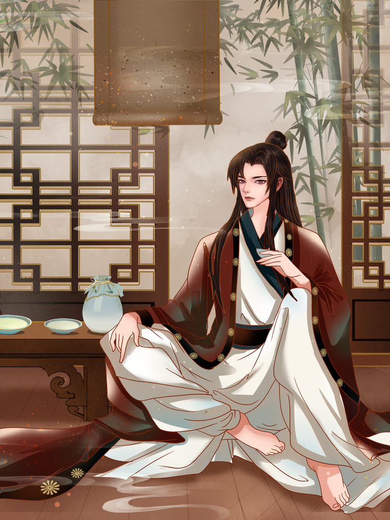古风汉服人物插画素材