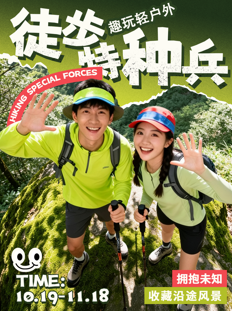 特种兵旅游攻略小红书封面海报素材