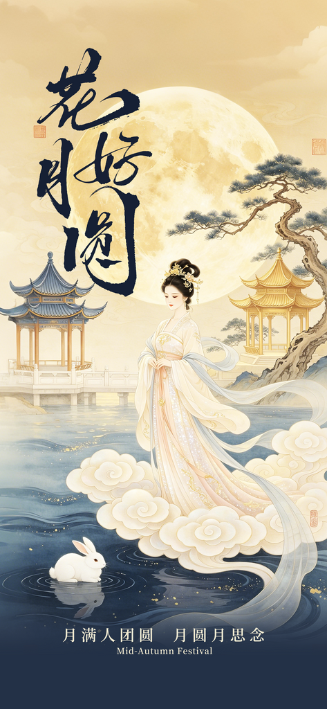 中秋节节日传统活动宣传海报素材
