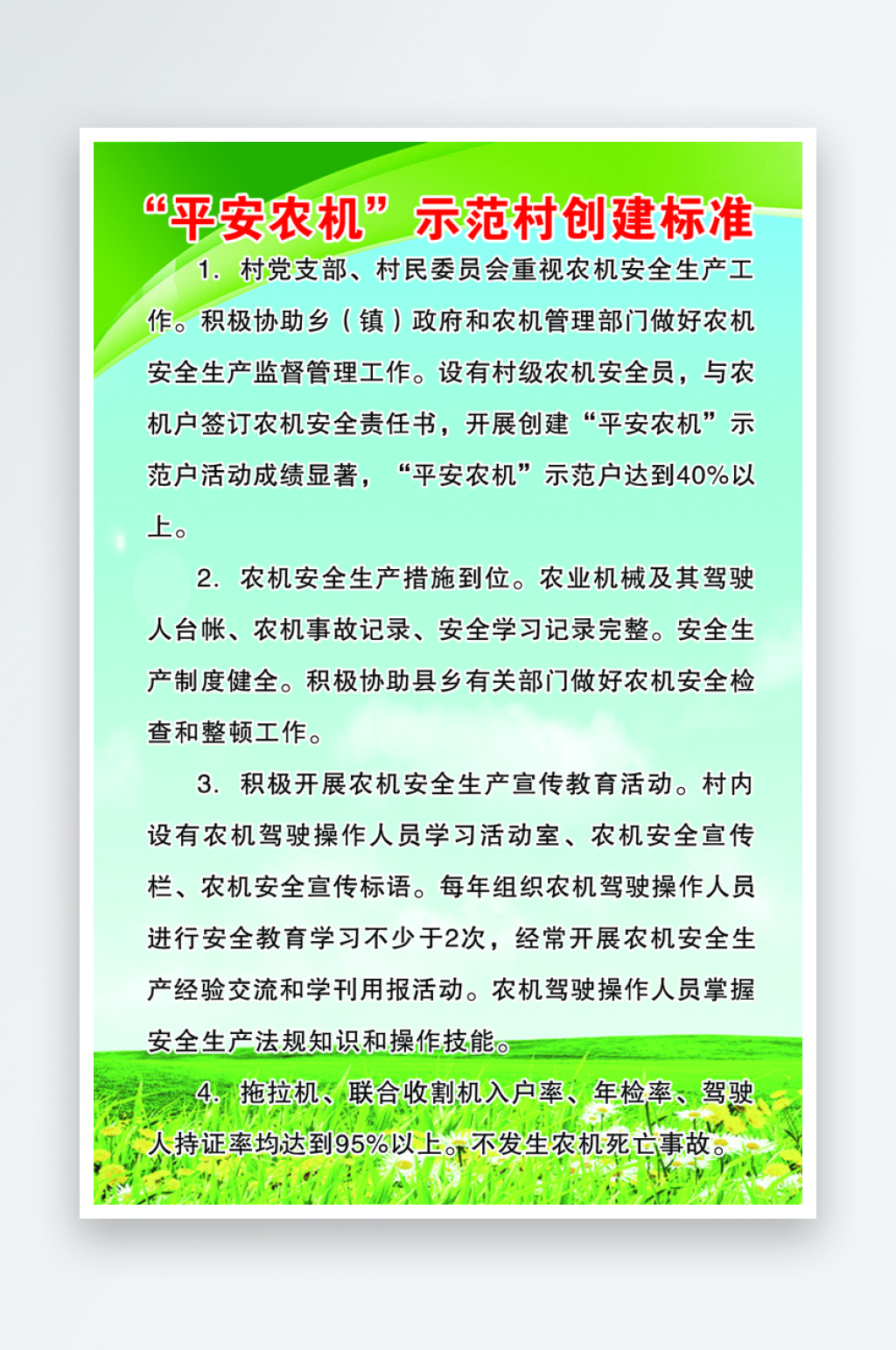 最新原创示范创建标准宣传海报素材