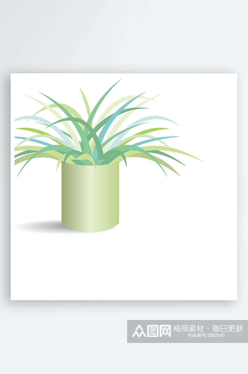 卡通盆栽植物免抠元素素材
