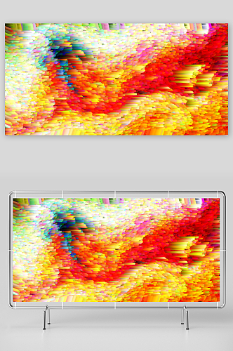 高档时尚创意炸裂抽象多彩背景