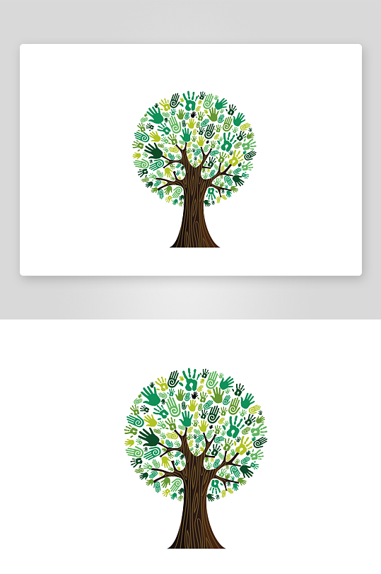 城市旅游绿色环保卡通树海报海报设计-众图网