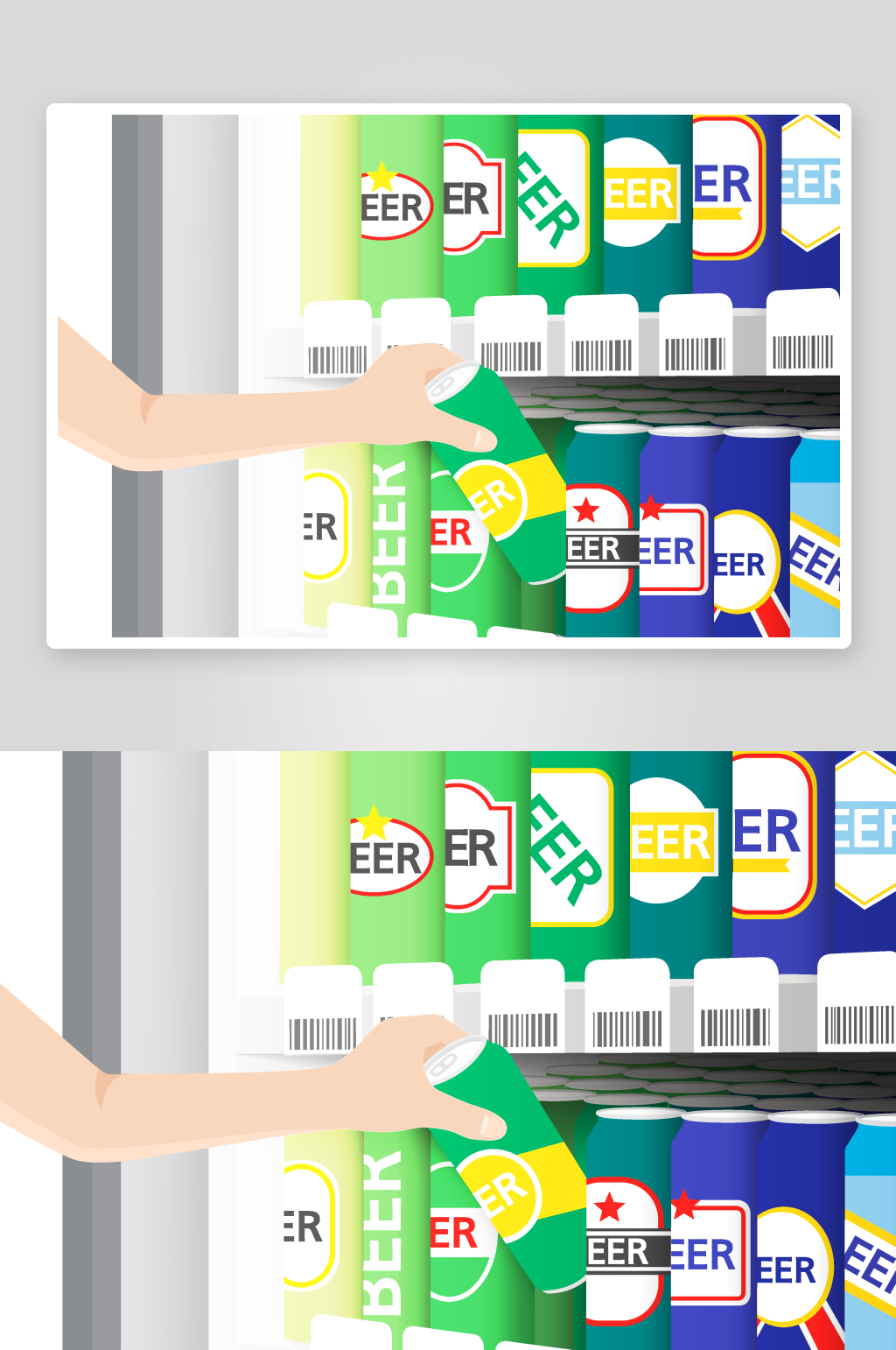 创意卡通绘画饮料插画素材