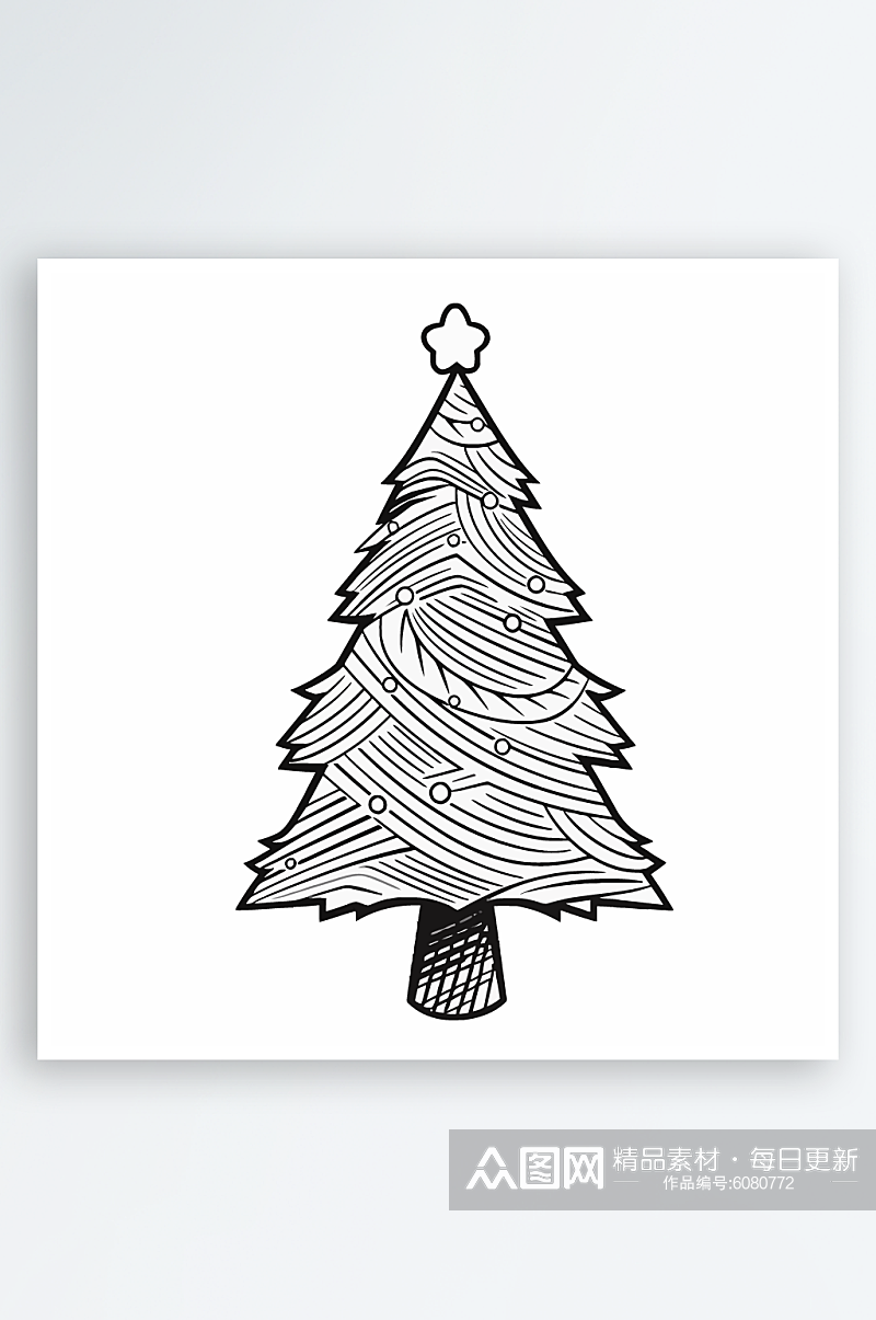 卡通可爱矢量圣诞树素材图片素材