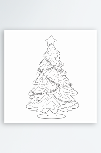 卡通可爱矢量圣诞树素材图片
