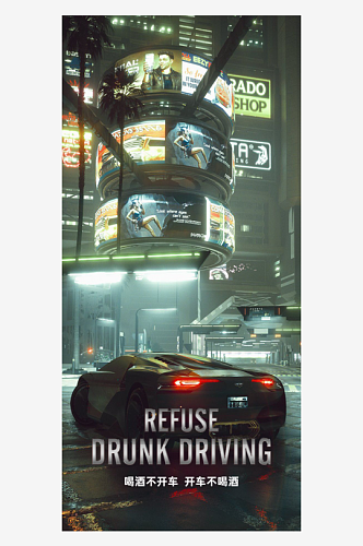 喝酒不开车驾驶海报