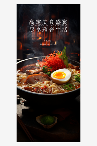餐饮美食牛肉面海报PS2018