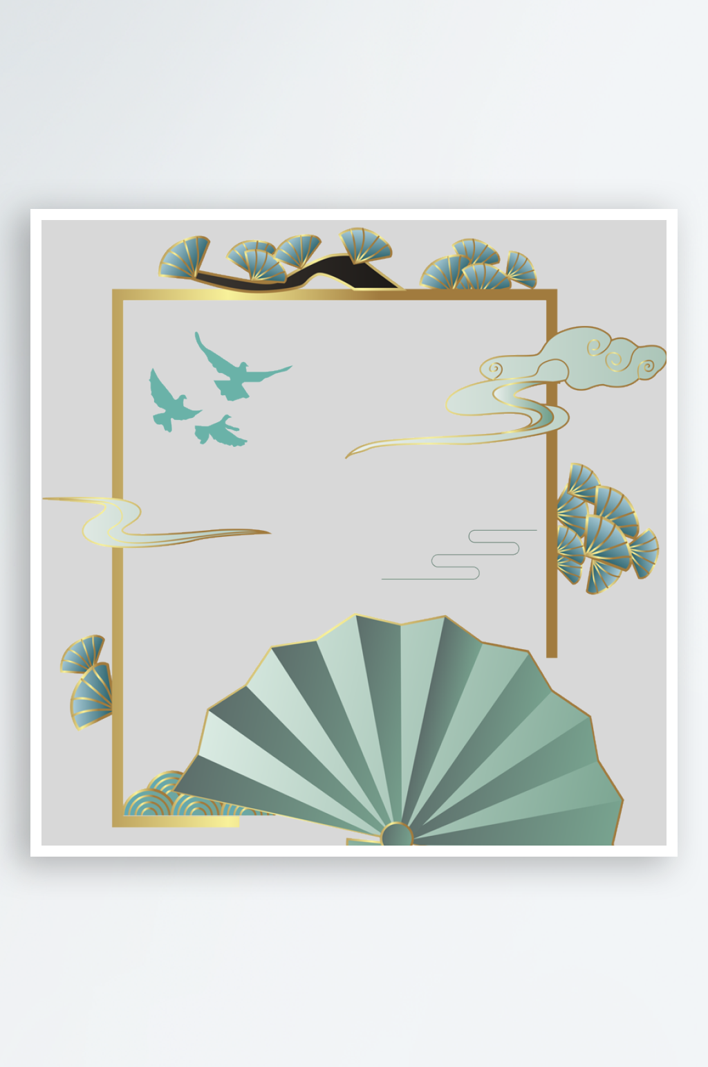 屏风装饰边框素材素材