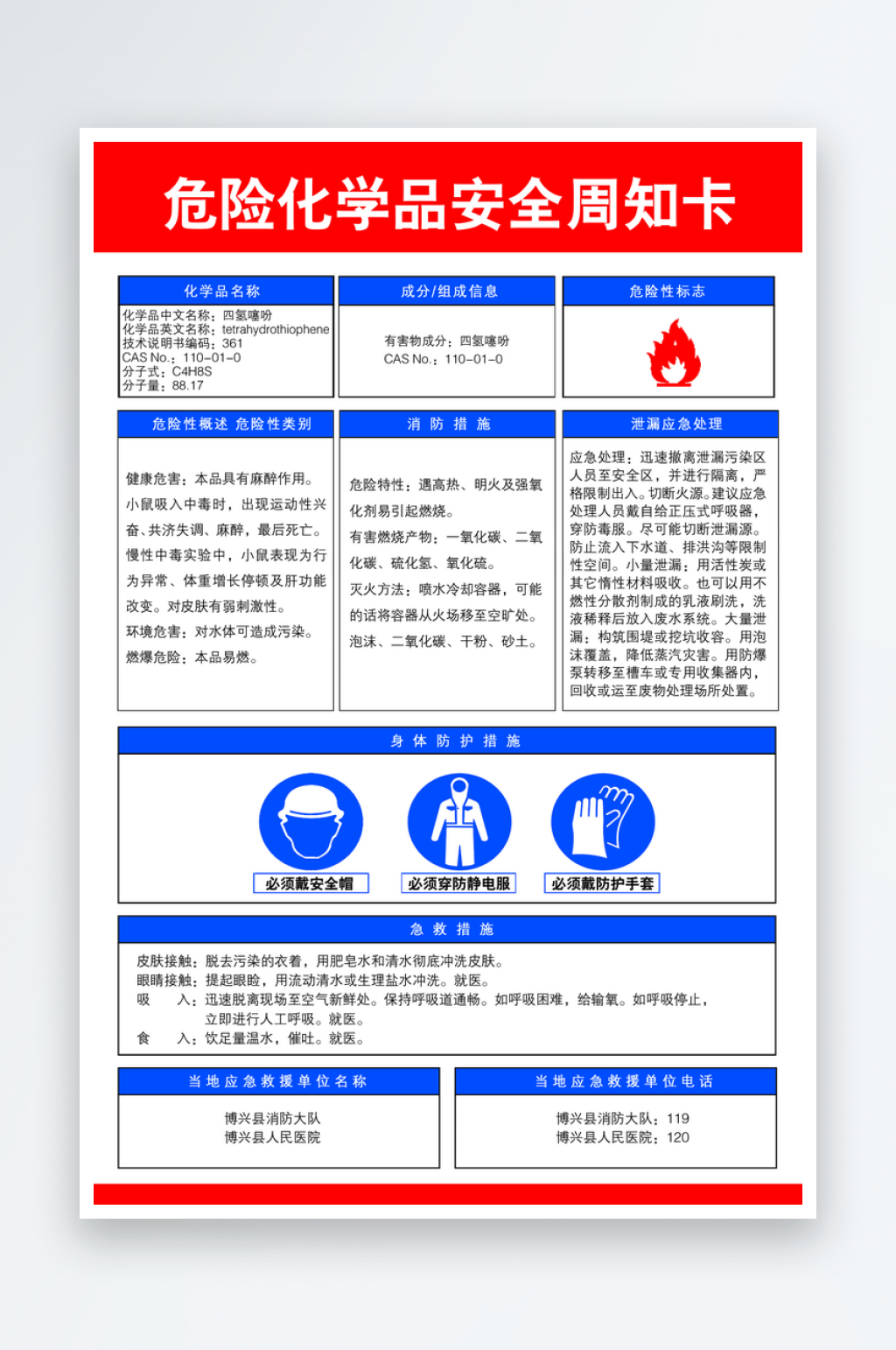 最新原创安全周知卡宣传海报素材