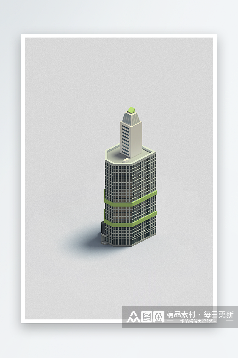 3D立体建筑工业模型元素素材