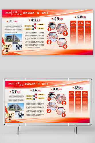 创意企业文化活动展板