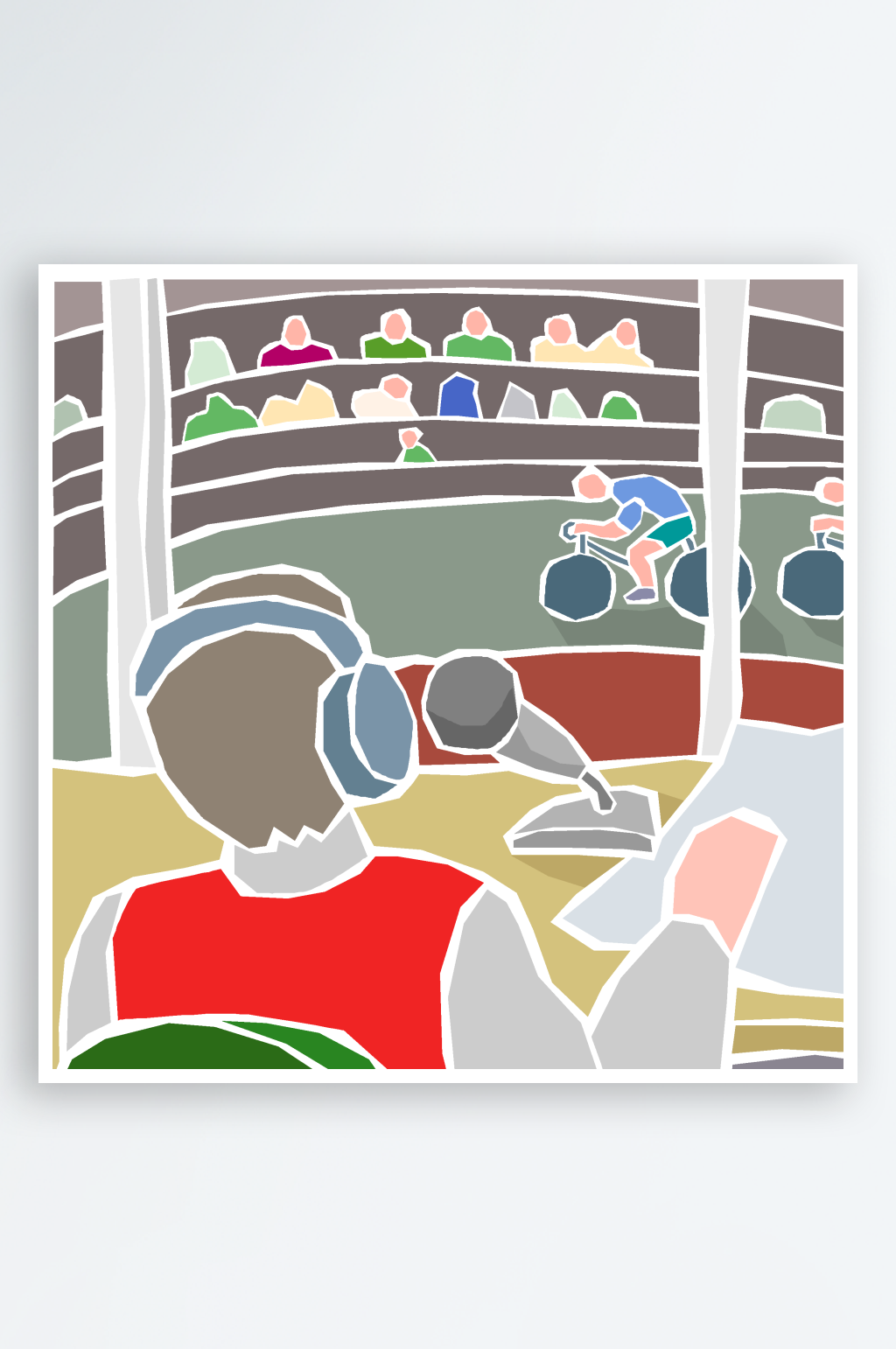 美式复古播音插画素材