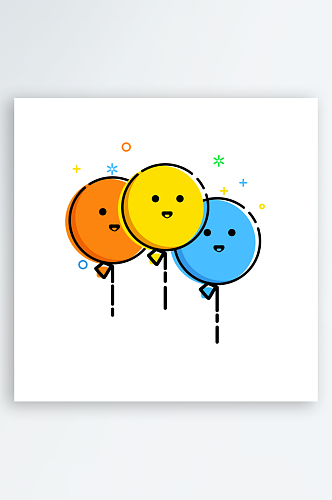 MBE插画三个气球