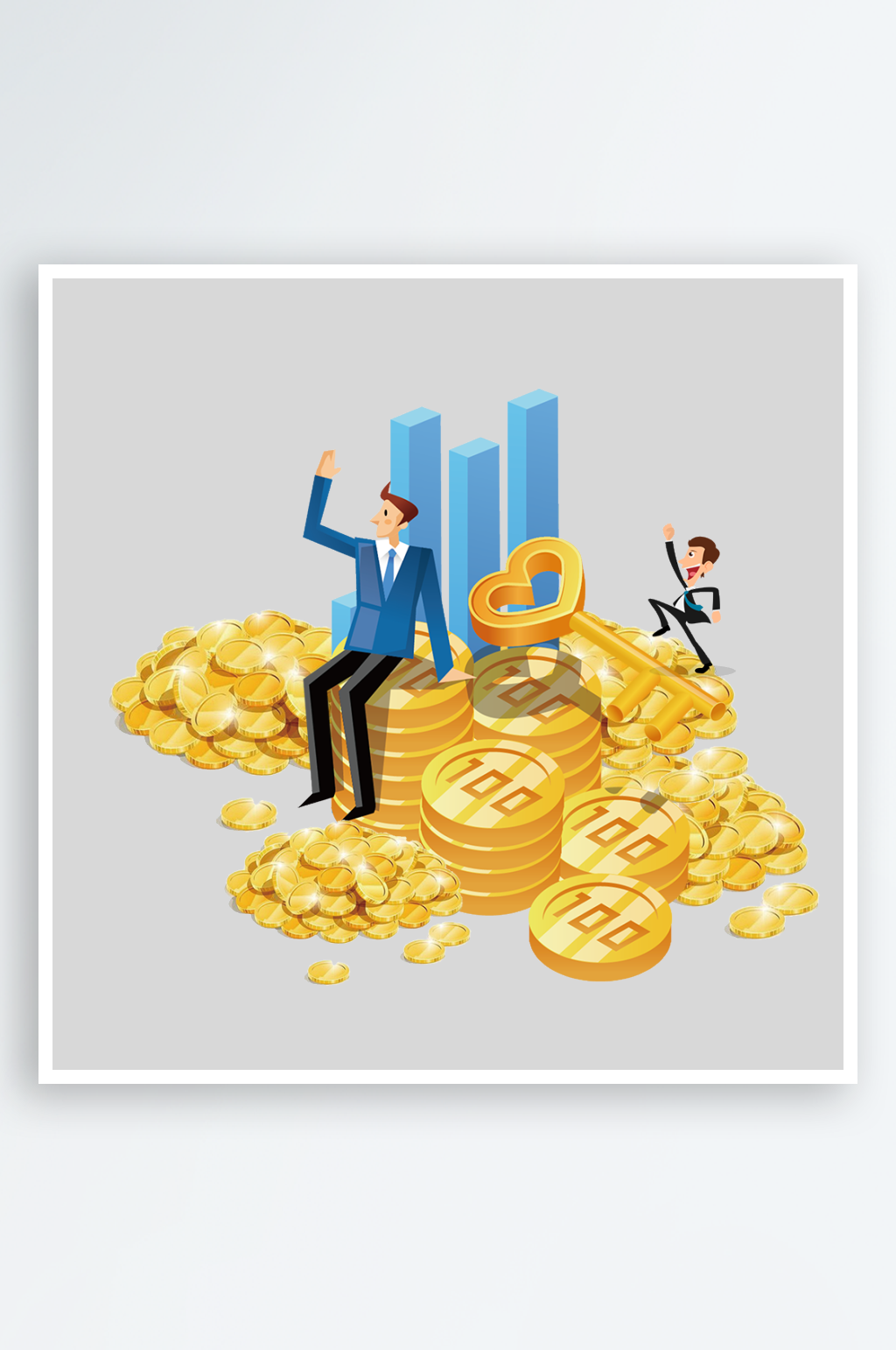 创意投资理财金融插画素材