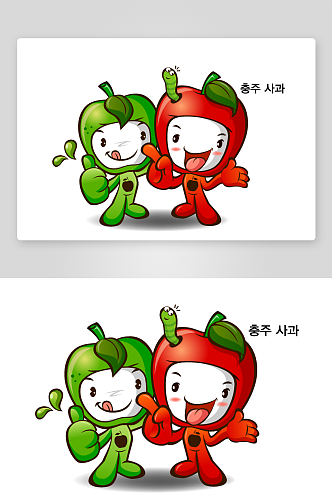 卡通蔬菜水果矢量图标素材