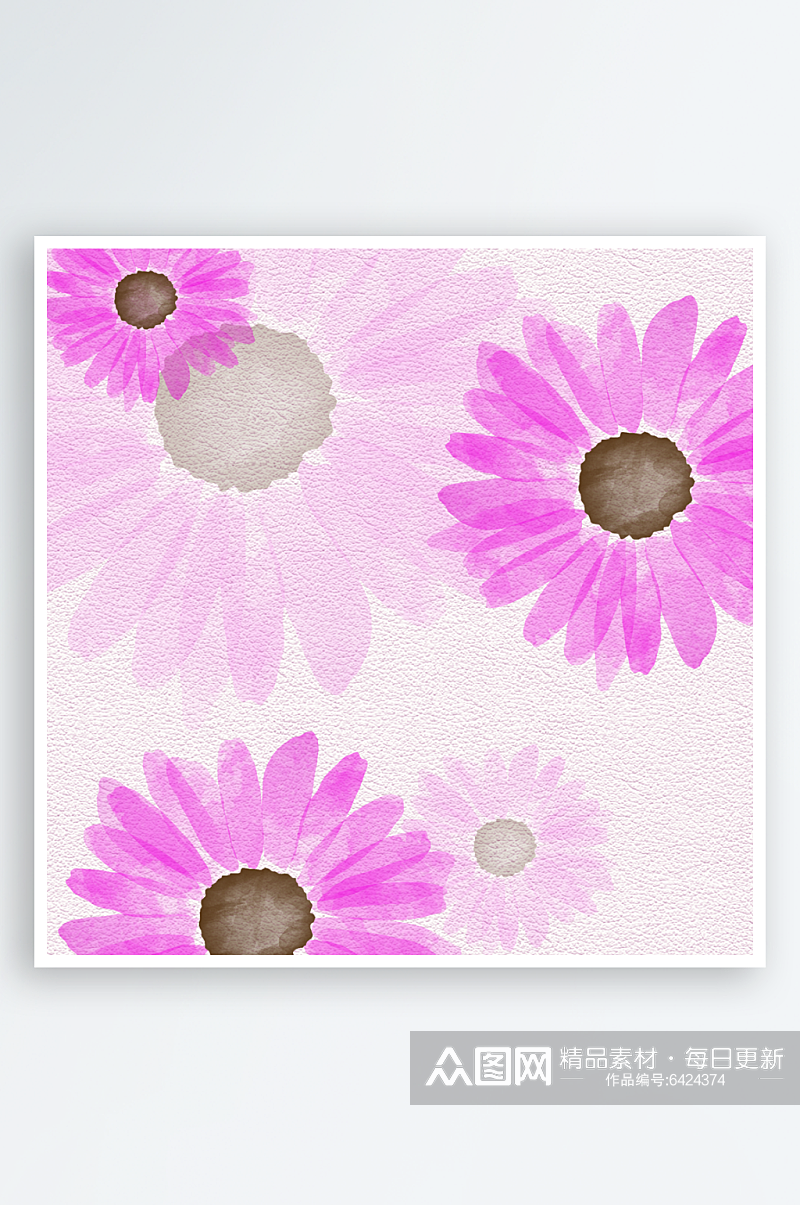 水彩花朵花纹底纹背景素材素材