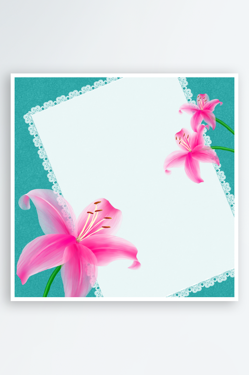 唯美水彩花卉画框边框背景素材素材