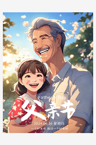父亲节节日祝福海报