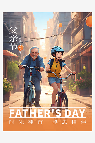 父亲节节日祝福海报