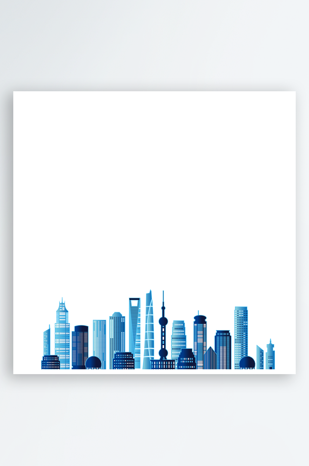 上海城市建筑矢量插画素材