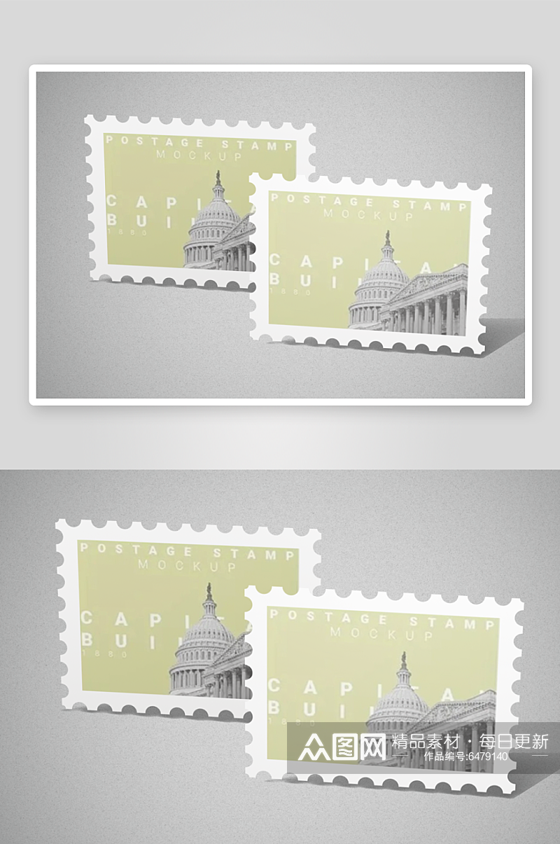 高端邮政邮票vi样机素材