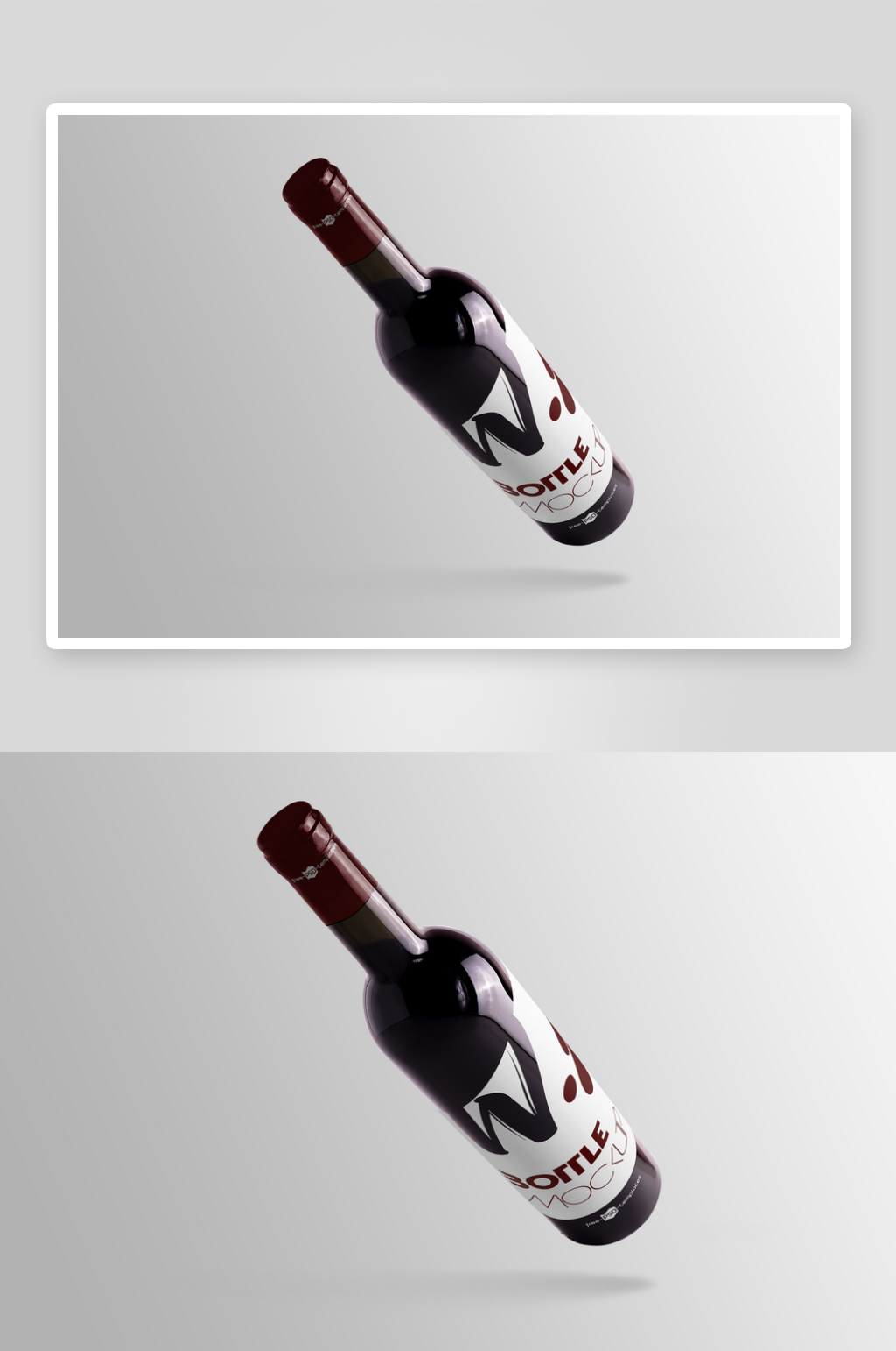 高端红酒洋酒酒瓶vi样机素材