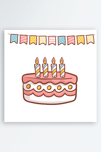 生日蛋糕卡通元素02