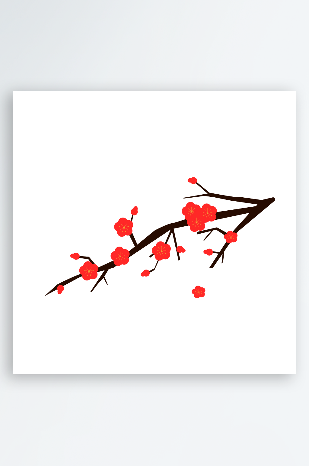简约梅花矢量插画素材