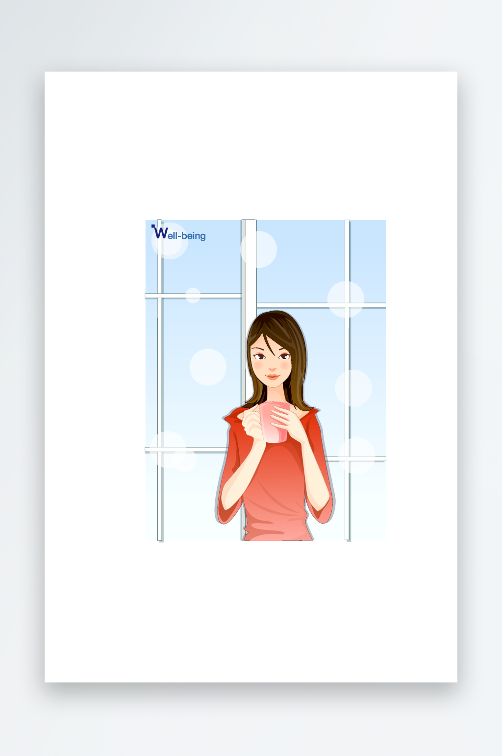 矢量美女插画装饰画素材