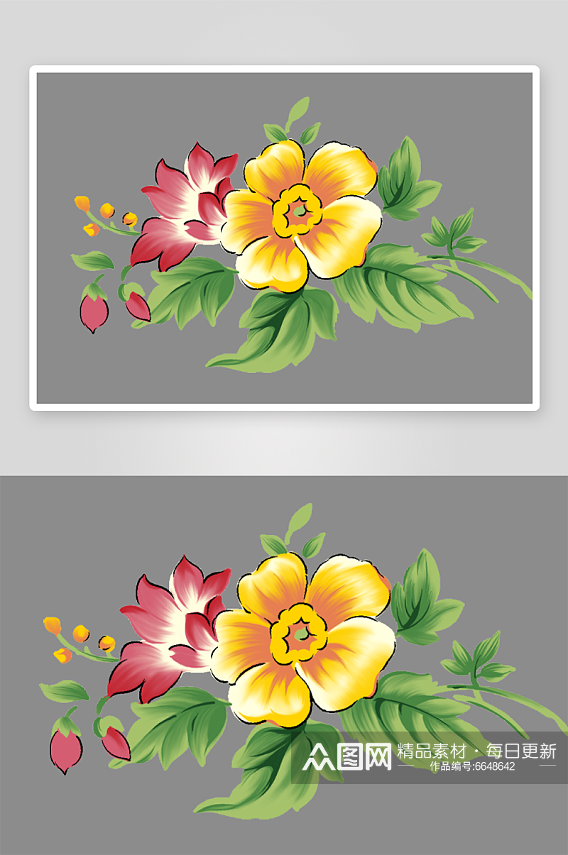 水彩花卉花纹背景素材