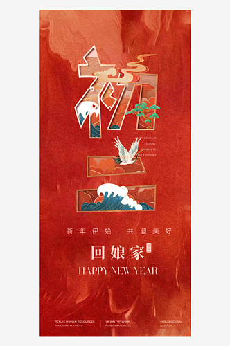 春节习俗年俗系列海报