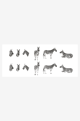 线描动物图形设计素材