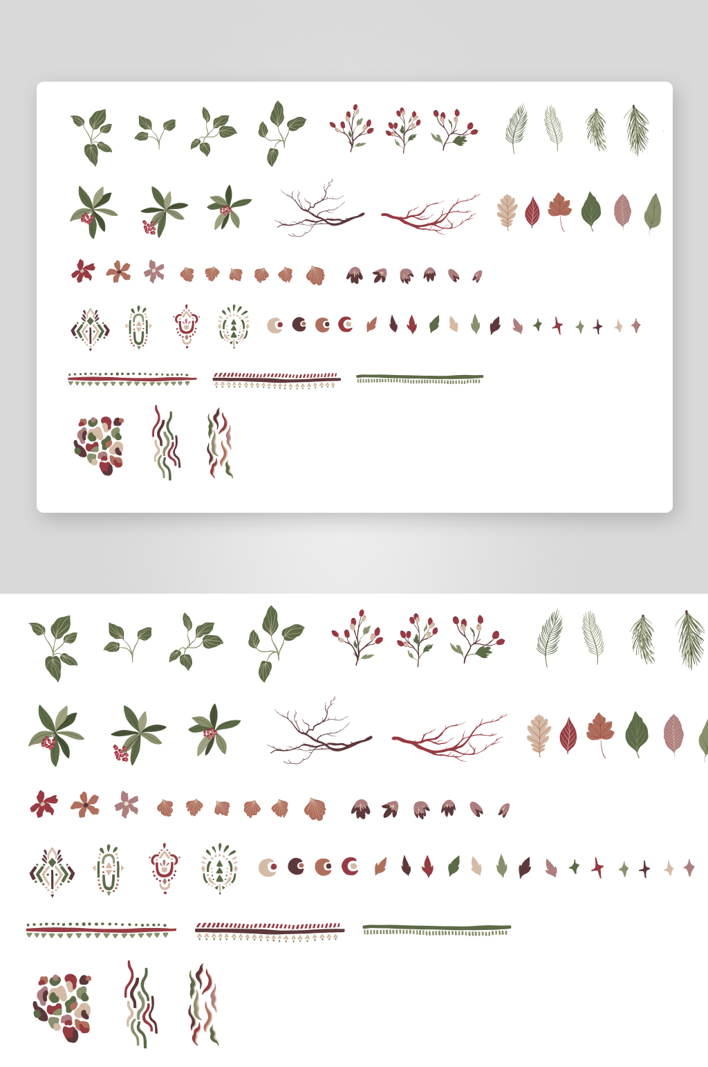 线描植物图形设计素材素材