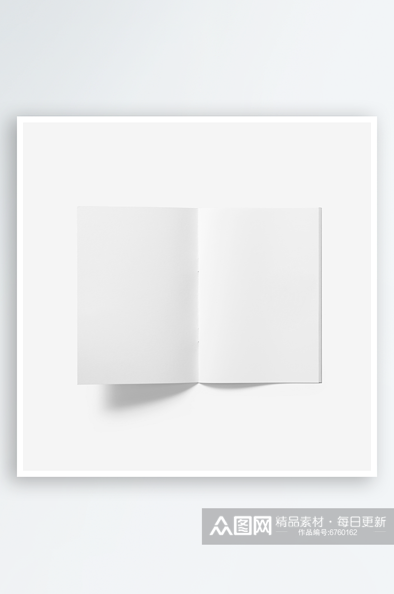 白色杂志画册样机设计素材