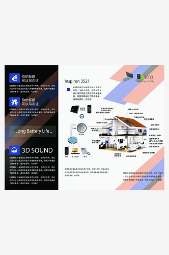 创意家居三折页DM宣传单