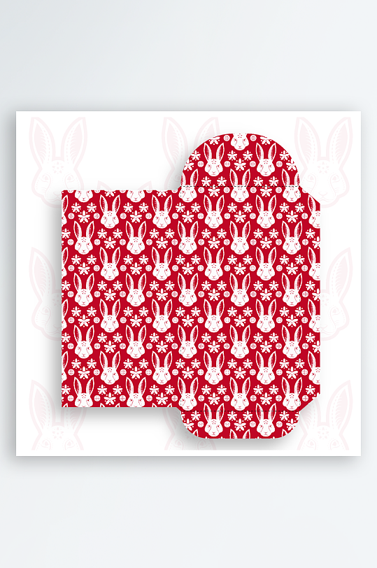 卡通手绘新年红包封面设计-众图网