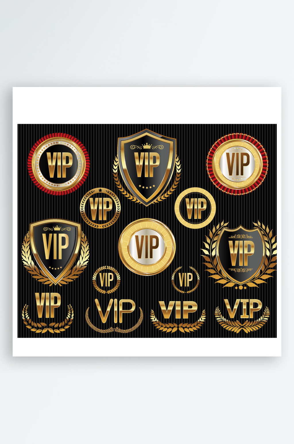 高档矢量vip会员卡模版素材