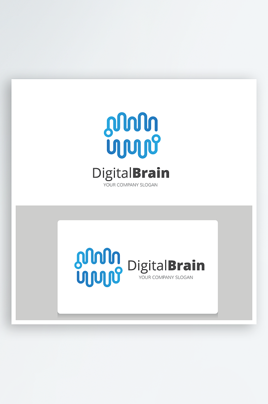 企业简约矢量名片模版-众图网