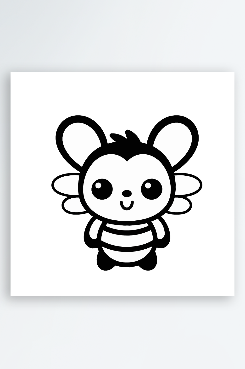蜜蜂剪影元素素材图片素材