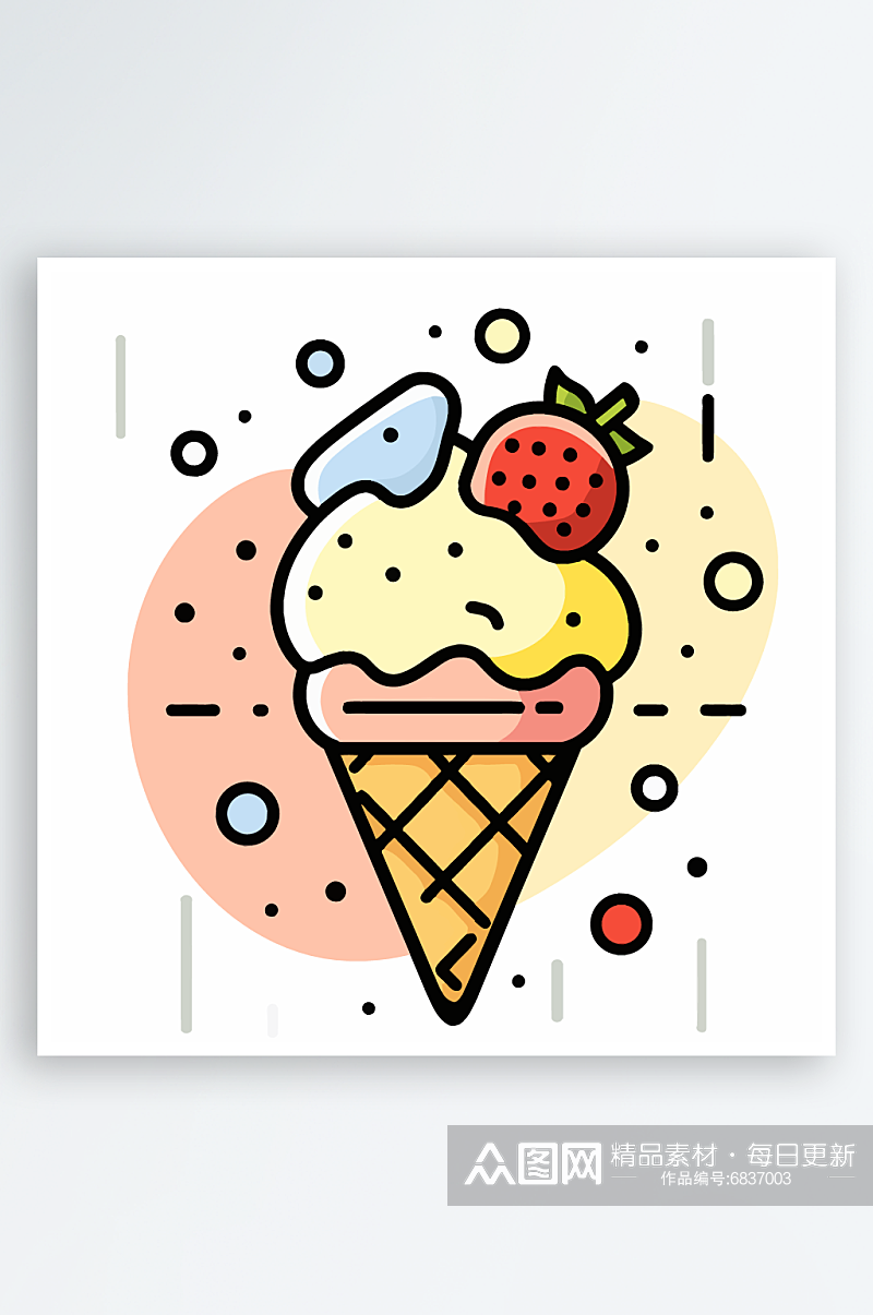 冰淇淋元素素材图片素材