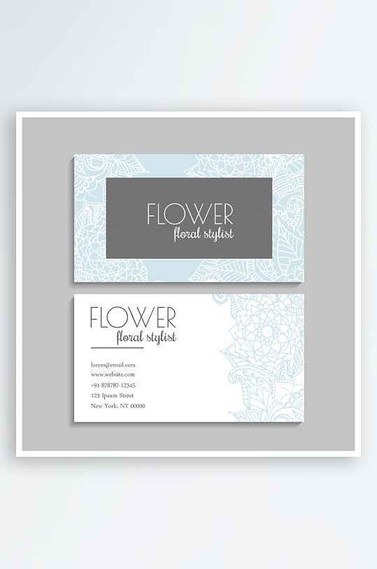 矢量简约企业名片模版-众图网