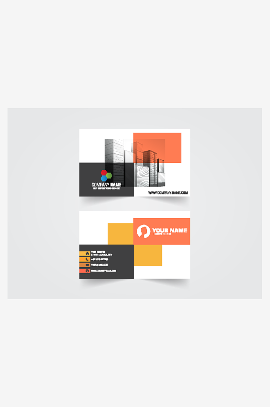 简约矢量名片模版-众图网