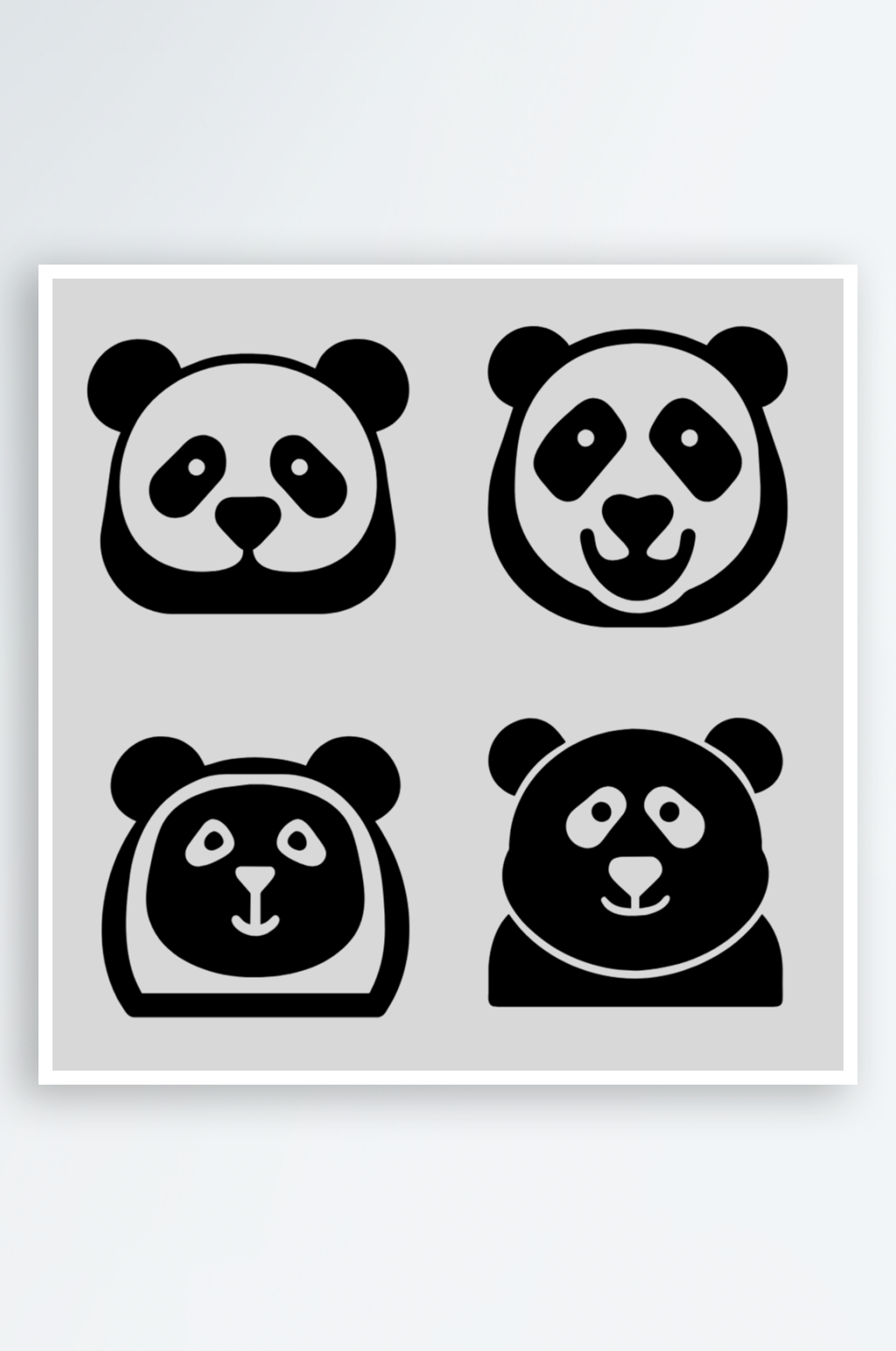 熊猫矢量风格免抠图元素素材