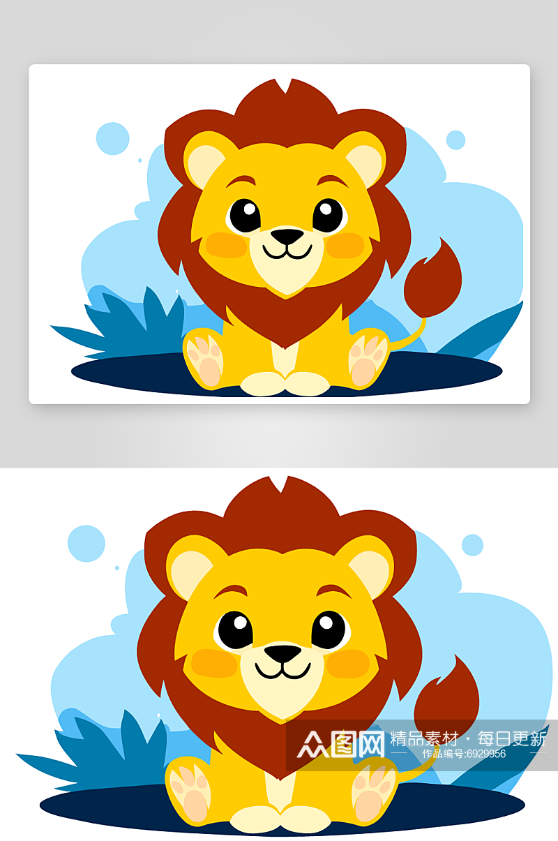 矢量狮子插画素材图片素材