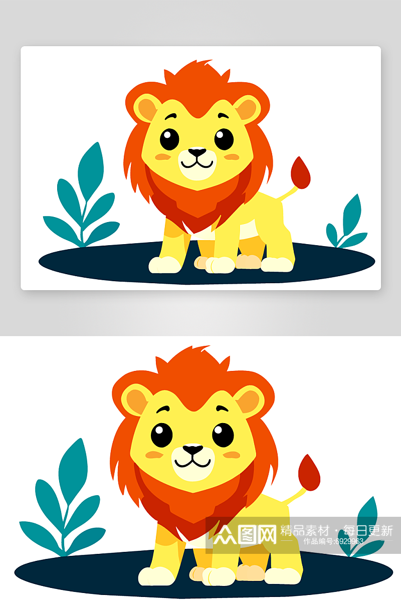 矢量狮子插画素材图片素材